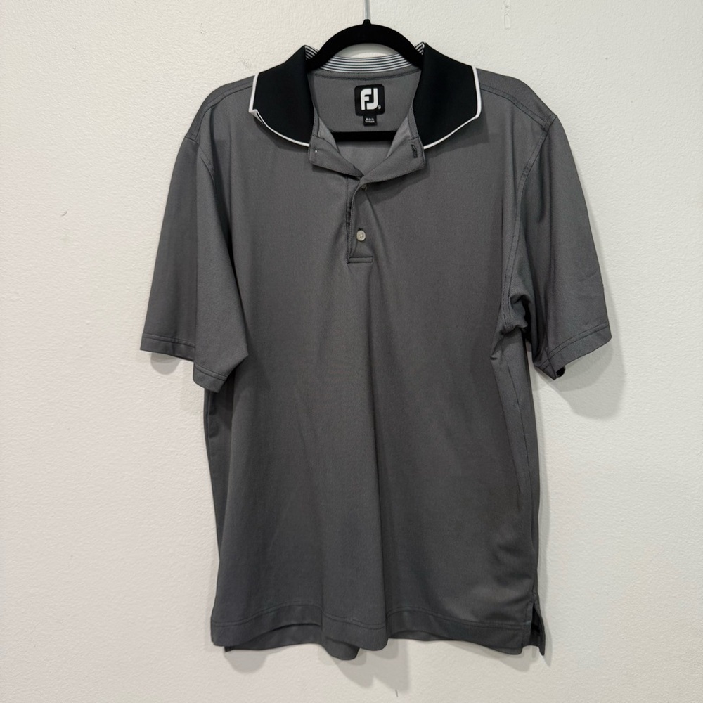 Footjoy Men’s Gray Black Polo M